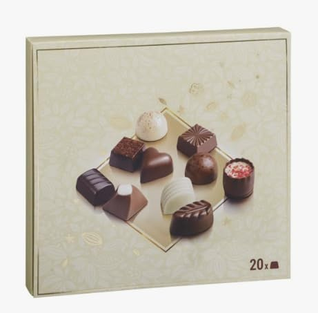 Assortiment de pralines au chocolat belge Hacendado Boîte de 20 unités (210 g) pack de 3