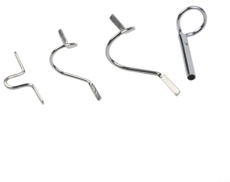 Juego de guías de caña de pescar con mosca con guías duras y punta para gancho de anillo para reparación de caña, kit de reparación de caña de pescar de acero inoxidable, 11 piezas, incluye pelador