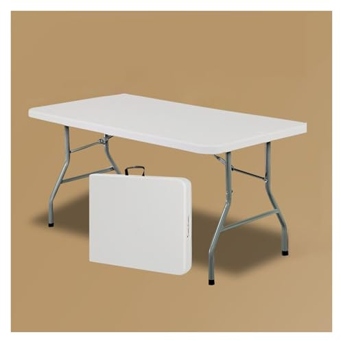 Gartentisch Wetterfest Klapptisch Groß Hohe Tragfähigkeit Flohmarkttisch Büros Industriegebäude(152cm/59.84in)