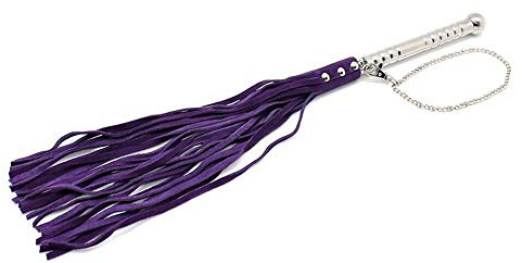 Rimba Bondage Play Cuir Fouets Violet/Argent 52 cm