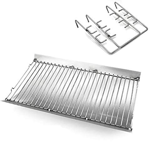 Htanch SZ3509 Aluminiumierter Aschekasten mit Stahldrahtrost, für Chargriller 5050, Chargriller 5072, Chargriller 5650, 1 Stück