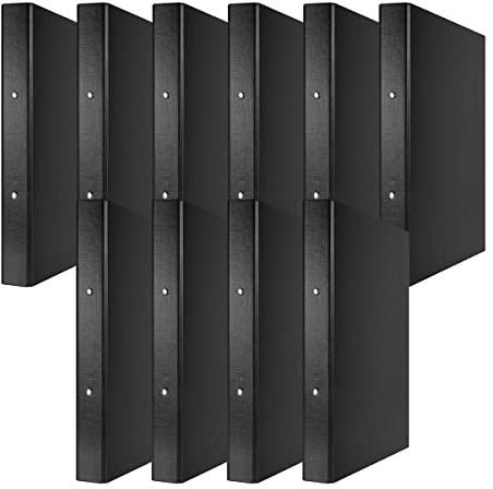 DONAU 3736001PL-01 Ringbuch Schwarz | 2-O-Ring-Mechanik 30mm DIN A4 Ringordner Pappe/ Kunststoff | Aus 1,9 mm dickem Karton mit öko PP 100µ | 10er Packung