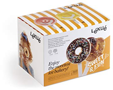 Lékué Kit 4 Moule à Glaces Donut & Pretzel Silicone