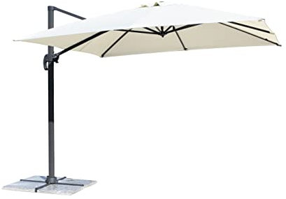 SAMIRA Ombrellone da giardino a braccio decentrato 3x3 mod. Miami