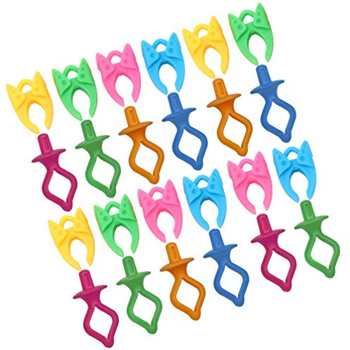 EXCEART 24pcs Thread Organizer Clips Sewing Clip Bobbin Holder Clamp Silicone Spool Retaining for Quilting and Sewing Projects to Prevent Thread Spool from Sliding Off Random Color