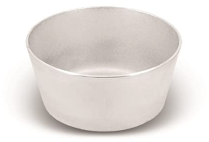 Kukmara Brotback-Form, Backform für Brot oder Osterkuchen Kulitsch aus Aluguss 17,5 x 9,5 x 14,5 cm RUND