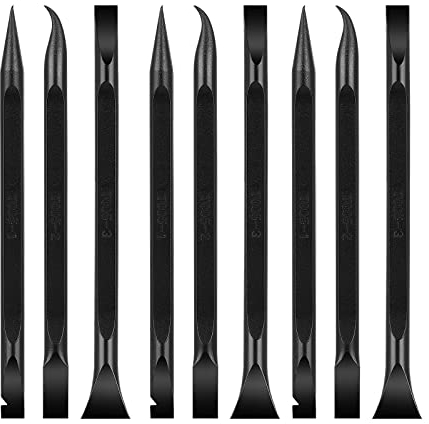 9 Pieces Plastic Scraper Tool Carbon Fiber Multi-Purpose Scraper Scratch Free Cleaning Tool for Tight Spaces and Gaps, Stickers/Food/Paint Remover Tools