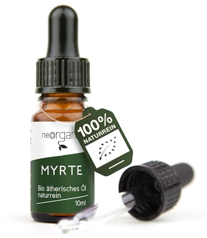 NeoOrganic® Bio Myrtenöl (Myrtus communis) 100% naturreines ätherisches BIO-Öl – 10ml