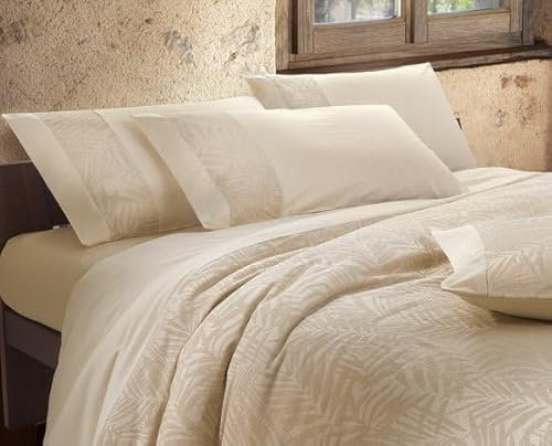Gabel Naturae Completo Letto Matrimoniale Selva in Cotone e Lino, Naturale 500, Matrimoniale