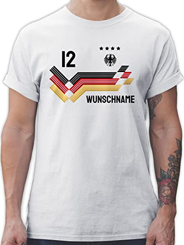 Geschenk mit Namen personalisiert by Shirtracer - T-Shirt Herren - 2026 Fussball WM Fanartikel - Trikot mit anpassbarem Namen und Trikotnummer