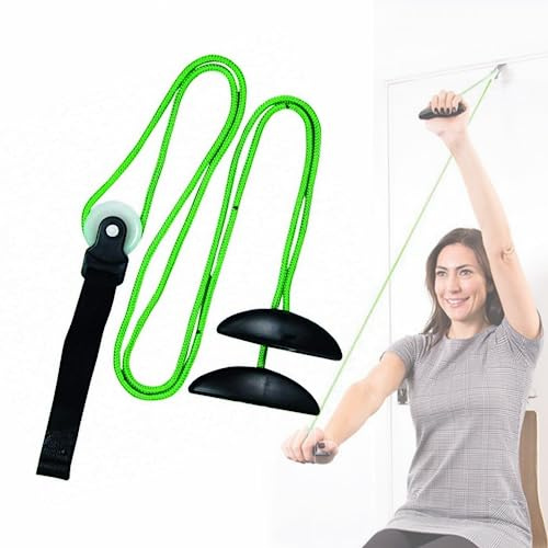 Shoulder Exercise Pulley Shoulder Pulley for Physiotherapy Doorway Shoulder Exercise Pulley Rotator Cuff Exerciser for Arm Rehabilitation Frozen Tendonitis (Green)