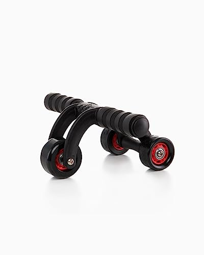 BOOMFIT Rueda Abdominal con Base de 3 Soportes | Rodillo Core para Casa | Base de tres apoyos que da estabilidad extra y evita balanceos | Ideal para principiantes, calistenia y fitness en casa