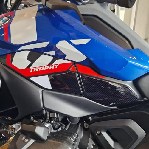 Resin Bike Motorcycle 3D Stickers Compatible with BMW R 1300 GS Trophy 2023-2026. Side Frame Guard Protection from Impact and Scratches. Sticker 3D Resin Gadget Moto
