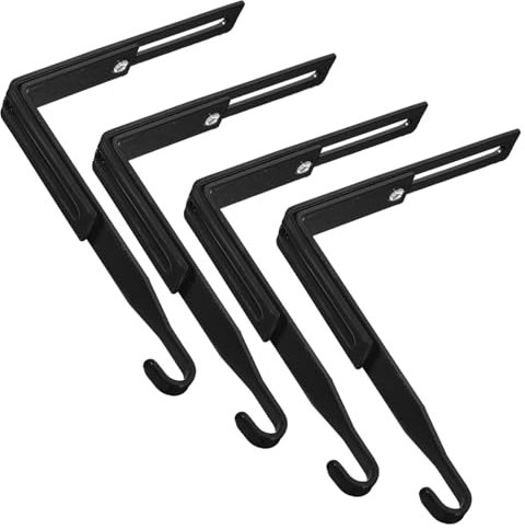 Mobestech 4 Stück Kleiderbügel Retro-Haken aus Schmiedeeisen Kleiderhaken Schwerlast-Kleiderständer Haken zum Aufhängen hängender Organizer Schrank Gewöhnlicher Haken Spiegel Kabinett Metall