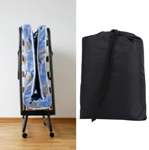 SEAFRONT Folding Bed Storage Cover Black Waterproof Dustproof Indoor Outdoor Portable Easy Storage (85 * 33 * 107cm)