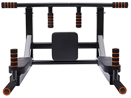 vinnyooc Barra de dominadas de pared, estación de fuerza Dip Station, entrenamiento de torre de potencia, musculatura del tronco, pull-up pull-up stong, capacidad de carga de 440 lbs para casa,