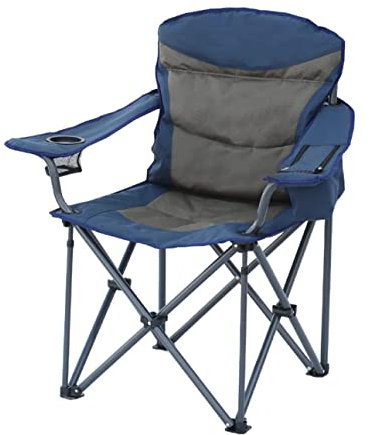 Campingstuhl Klappstuhl Outdoor-Campingstuhl Mit Lendenwirbelstütze, Gepolsterter Rasensitz, Klappbarer Quad-Armhocker Mit Seitentasche Für Getränkehalter Strandstuhl Camping Stuhl ( Color : Non-adjus