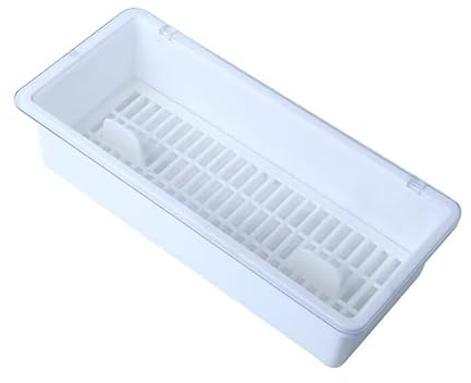 Namzi 1pc Box Chopsticks Box Drain Box Plastic Trays Plastic Serving Tray Chopstick Cup Holder Silverware Clothes Drying Rack Chopstick Storage Holder Tableware Drain Rack(White)