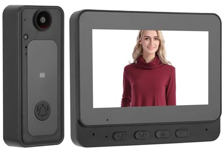 Video Intercom System, Video Doorbell Intercom System, 8MP Camera, 170° Wide Angle, 4.3 Inch Screen, Two Way Intercom, Door Phone System, Auto Recording and Photography, Motion Det