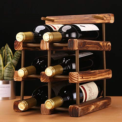 Casier à vinCasier à vin casier à vin empilable à 3 Niveaux - Armoire de comptoir en Bois Pliable Support de Rangement pour vin Cave - Autoportant - Parfait pour Bar, Cave à vin, sous-Sol, a