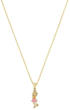 Prinzessin Lillifee Kette mit Anhänger 925 Sterling Silber Mädchen Kinder Halsschmuck, 35+3 cm, Rosa, Lillifee, Kommt in Schmuck Geschenk Box, 2038747