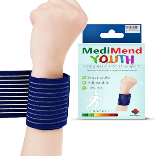 Muñequera para niños y adolescentes – Muñequera Ortopedica para muñecas torcidas – Recuperación de lesiones ajustable y ajuste de compresión – Gimnasia/fútbol/Hocky/Correr/Tensión