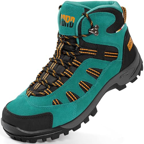 R CORD Womens Hiking Boots Hiking Shoes Trekking Hiking Boots for Women Durable Outdoor Boots Blue Size 9