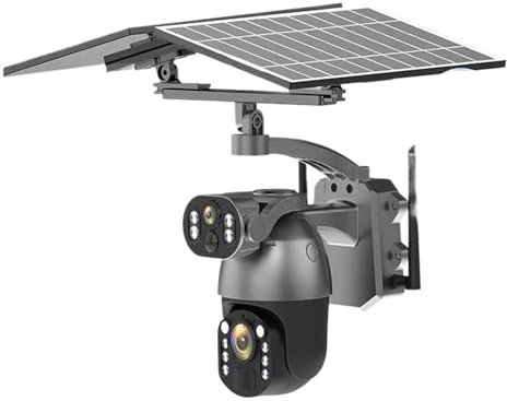 Caméra de sécurité WiFi /4G SIM 4K 50X Zoom caméra solaire étanche extérieure double écran PTZ Surveillance détection de mouvement suivi sécurité caméra IP avec panneau solaire et stockage en option(8