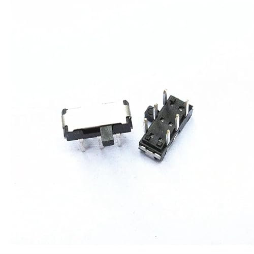 100 PZ 500 PZ Mini Interruttore a levetta Interruttore scorrevole Maniglia 2mm 2P2T Interruttore laterale ON-OFF ON/OFF 6PIN MSK-22D18(500PCS)