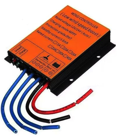 HYZHANHONG 220v, Controlador de Carga para aerogeneradores, 12 V/24 V/48 V, 3000 W, MPPT, PWM, 16 A, Resistente al Agua IP67, con Ajuste automático del regulador MPPT.