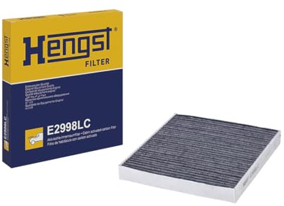 HENGST - Innenraumfilter E2998LC - Luftfilter für den Innenraum mit Aktivkohle - Filtert Staub, Pollen & Gerüche für Allergiker - Für saubere Frischluft im KFZ - Automotive Zubehör | E2998LC passend für A3 Q2 Q3 TT