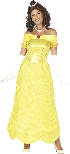 FIESTAS GUIRCA | Disfraz de Princesa Adulta (42-44/L) - Vestido de Cuento de Hadas - Ideal para Fiestas de Disfraces, World Book Day, Carnaval y Halloween - Perfecto para Mujeres - Amarillo