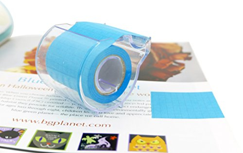 AAAA 4A Full Adhesive Sticky Notes, Roll Sticky Notes with Cutter, Neon Blue, Grid Lines, 2 x 315 Inches, Graph Sticky Notes for Home, Office, Notebook