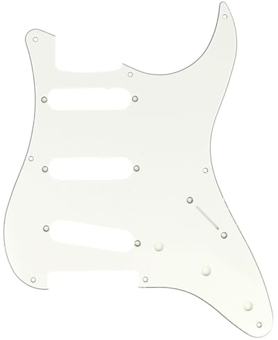 Musiclily Pro 8 Löcher ST Pickguard Schlagbrett MIJ 3 lagig Pergament | für Fender Japan 57 Vintage Style Strat E-Gitarre