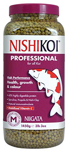Nishikoi Niigata - Alimento Profesional para Todos los gránulos medianos de Carpa koi, 1450 g