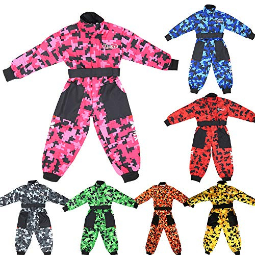 Zorax Interior suave/exterior duradero CUB Niños Motocross CAMO Traje Niños Moto Motocicleta Ropa de carrera Niño ATV Karting Traje General