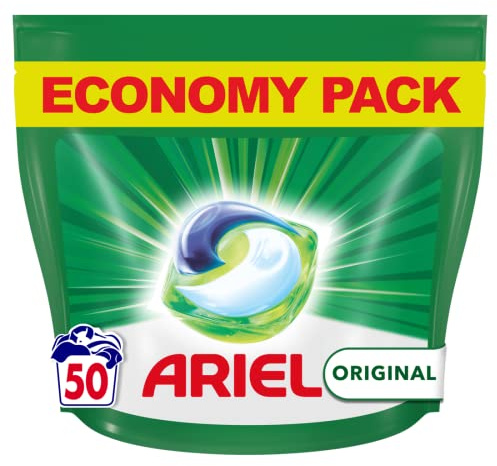 Ariel All-in-1 Pods Lessive Capsules, 50 Lavages, Original, Efficace même à Froid et Fraîcheur Durable