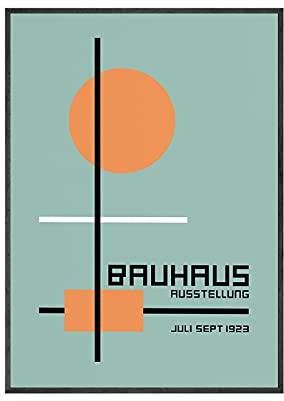 Yooyu Bauhaus at Graphic Museum Poster Vintage Bunte Leinwand Malerei Retro Wandbilder für Wohnzimmer Wohnkultur 50x70cm Rahmenlos