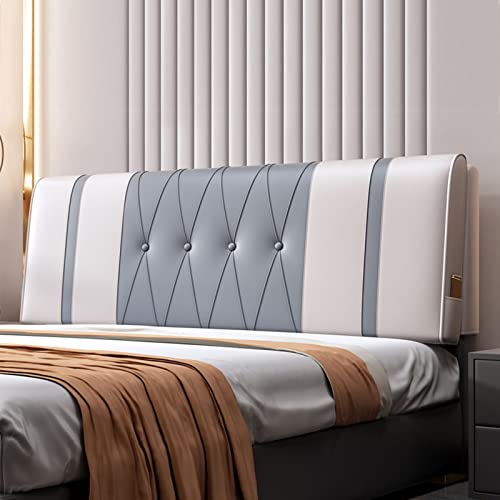 Generic Kopfteilkissen Aus Leder Mit Großem Keil Rückenlehne Lesekissen Bettauflage Stützkissen Abnehmbarer Kopfteilbezug Für Etagenbett,Schlafsaal,C,No headboard 78.7/200cm