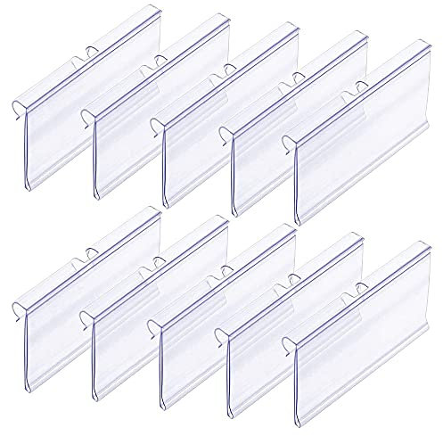 70 StüCk 8X4,2Cm Durchsichtige Kunststoff Etiketten Halter für Draht Einzelhandel Etiketten Korb Etiketten Etiketten für Lagerung BehäLter