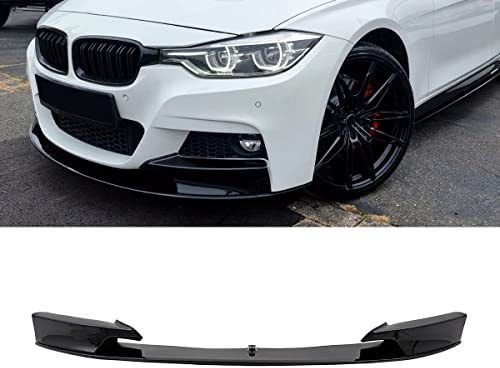 DM Autoteile 3-91552 Frontspoiler Lippe Sport-Performance Schwarz Glanz lackiert kompatibel für BMW 3er F30 F31 mit M-Paket