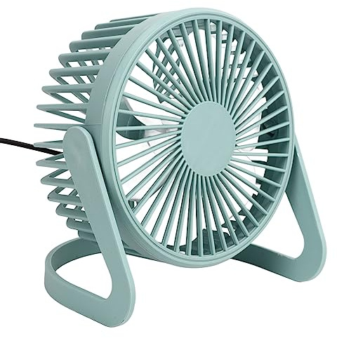Ventilador de Escritorio Pequeño USB Mini Ventilador de Mesa Resistente a la Presión Motor Silencioso sin Escobillas Eje de Base de Cobre al Aire para el Hogar (Claro)