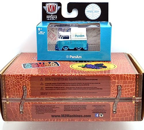 M2 MACHINES M2 Machines 1:64 Scale Auto Club Limited #12-1960 Volkswagen Type 2 Pickup - Pan Am