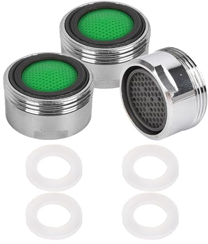3 piezas de aireador de grifo, 20 mm de cobre ahorrador de agua, piezas de repuesto para baño y cocina