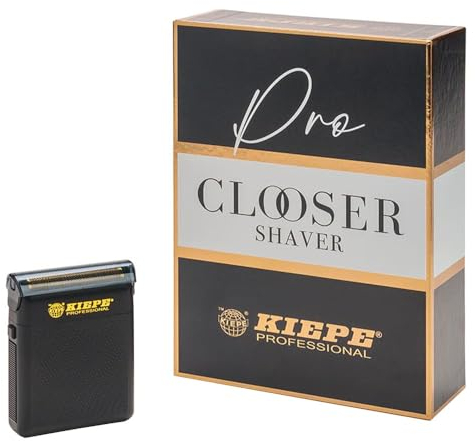 KIEPE Pro CLOSER Rasierer – Hochwertiger Präzisionsrasierer mit Gold-Titan-Klinge, Hypoallergen, Kabellos mit USB-C-Ladefunktion