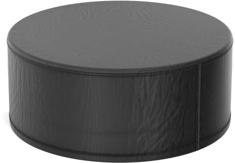 215×70CM Round Hot Tub Cover Hot Tub Lid - 420D Full Coverage Hot Tub Surround Pool Cover Replacement, UV Resistant, Waterproof Portable Overall Spa Safety Protector for Outdoor Bathtub (Black)