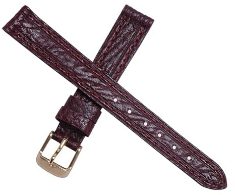 Dcasmo group Correa Reloj de Piel Genuina Marron Vino para Hombre 12mm New Old Stock 1970 1980 - Pulsera Original Vintage - Strap Bracelet de Relojeria Antigua Tradicional