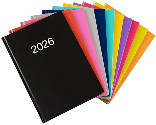 evelay 2026 dagbok A5 veckovy för att visa helåret kontorsorganiserare, inbundna dagböcker – svart
