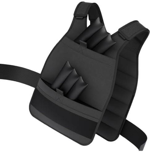 Verstellbare Gewichtsweste, 13–22 Pfund Rucking-Weste Mit 4 Ironsand-Gewichten, Gewichtsweste Mit Zusätzlichen Taschen Zum Laufen, Trainieren Und Krafttraining