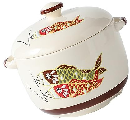KICHOUSE 1pezzi Ciotola in Ceramica Per Stufato Ciotola Per Zuppa Stoviglie Per Uso Domestico Resistente Al Calore e Facile Da Pulire Per Famiglie o Ristoranti